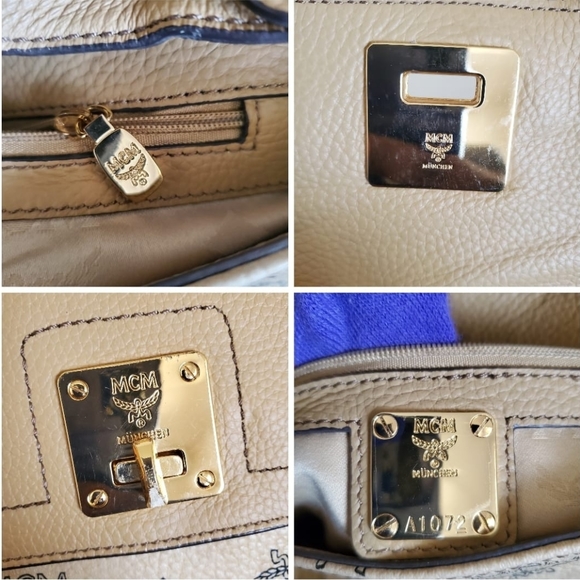 MCM VISETOS Cream 2way Shoulder Bag - Picture 11 of 13